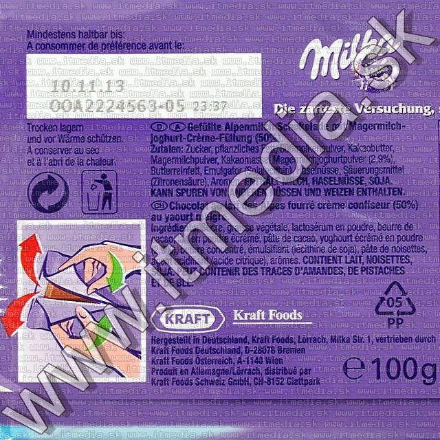 Image of Milka Chocolate 100g Joghurt (IT8628)